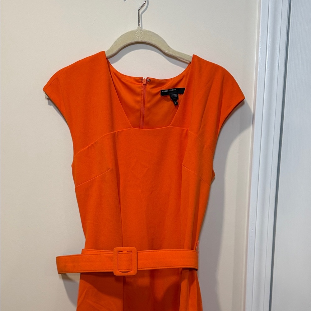 Maggy London Bright Orange Mini Dress